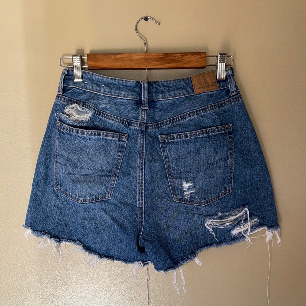 American Eagle Outfitters Frayed Hem Jean Shorts - Picture 2 of 4